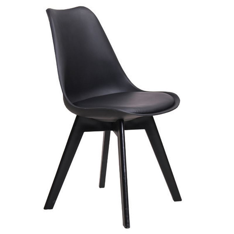 Καρέκλα PP Μαύρη / Μονταρισμένη Ταπετσαρία 1