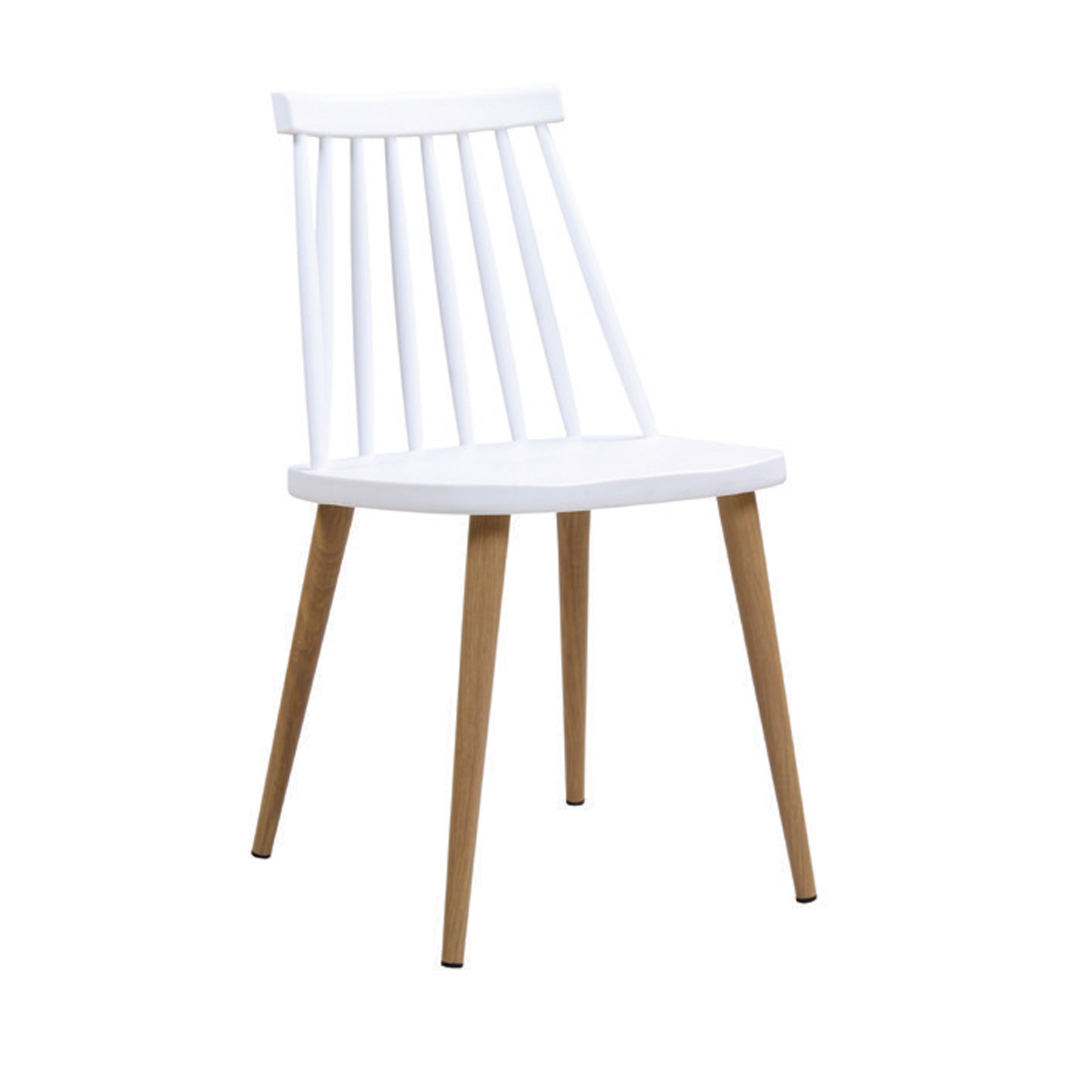 Καρέκλα Τραπεζαρίας Κουζίνας / Μέταλλο Βαφή Φυσικό PP Άσπρο 2