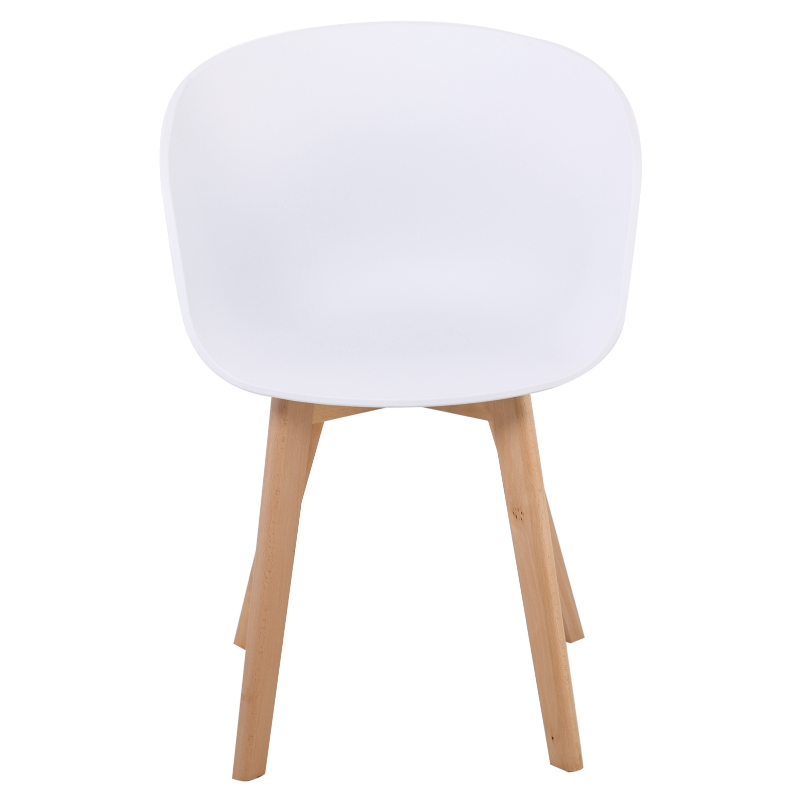 Πολυθρόνα Ξύλινο Πόδι Φυσικό / PP Άσπρο 3