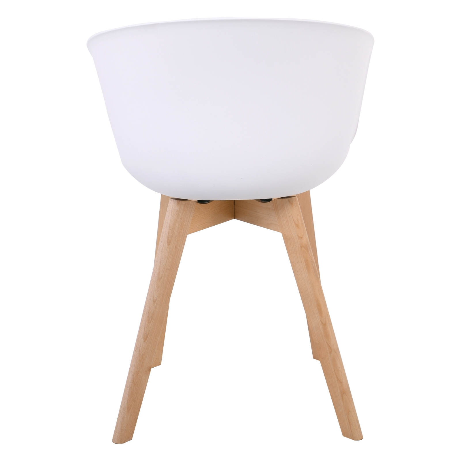 Πολυθρόνα Ξύλινο Πόδι Φυσικό / PP Άσπρο 5