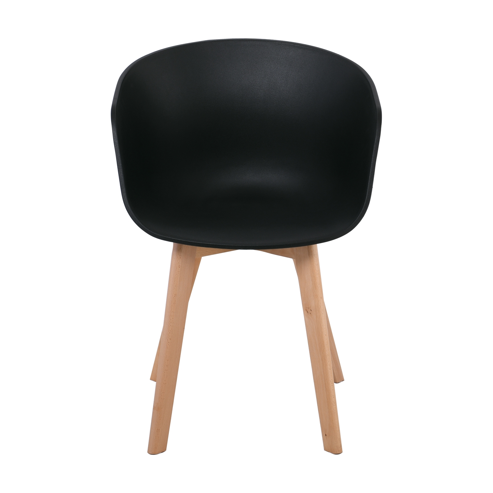 Πολυθρόνα Ξύλινο πόδι Φυσικό / PP Μαύρο 3