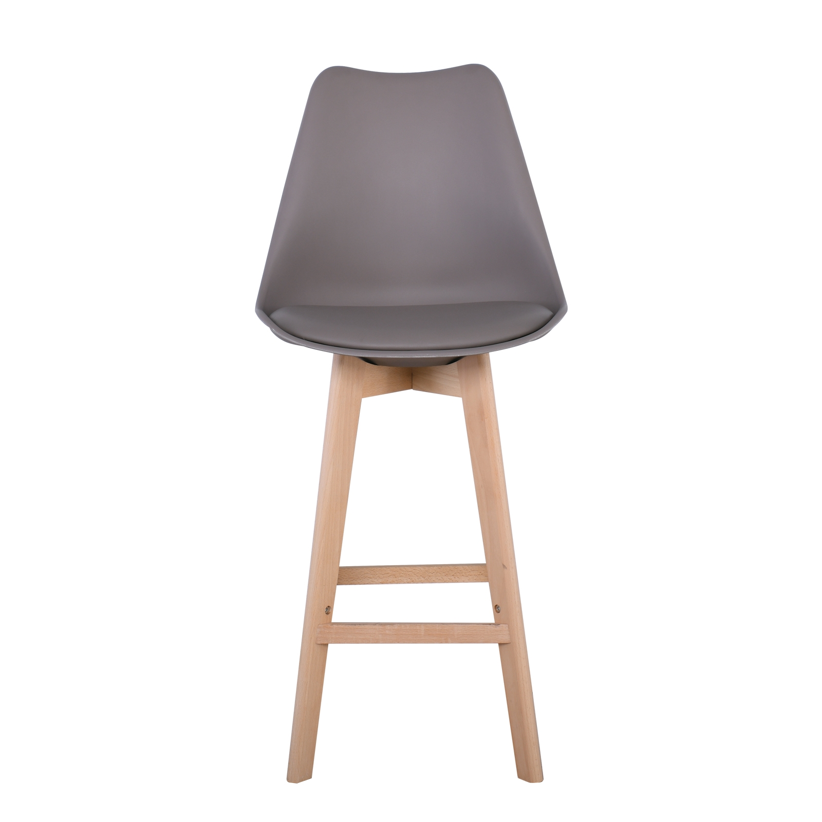 Σκαμπώ BAR (καθ.67cm) Ξύλο / PP SandBeige Μονταρισμένη Ταπετσαρία 3