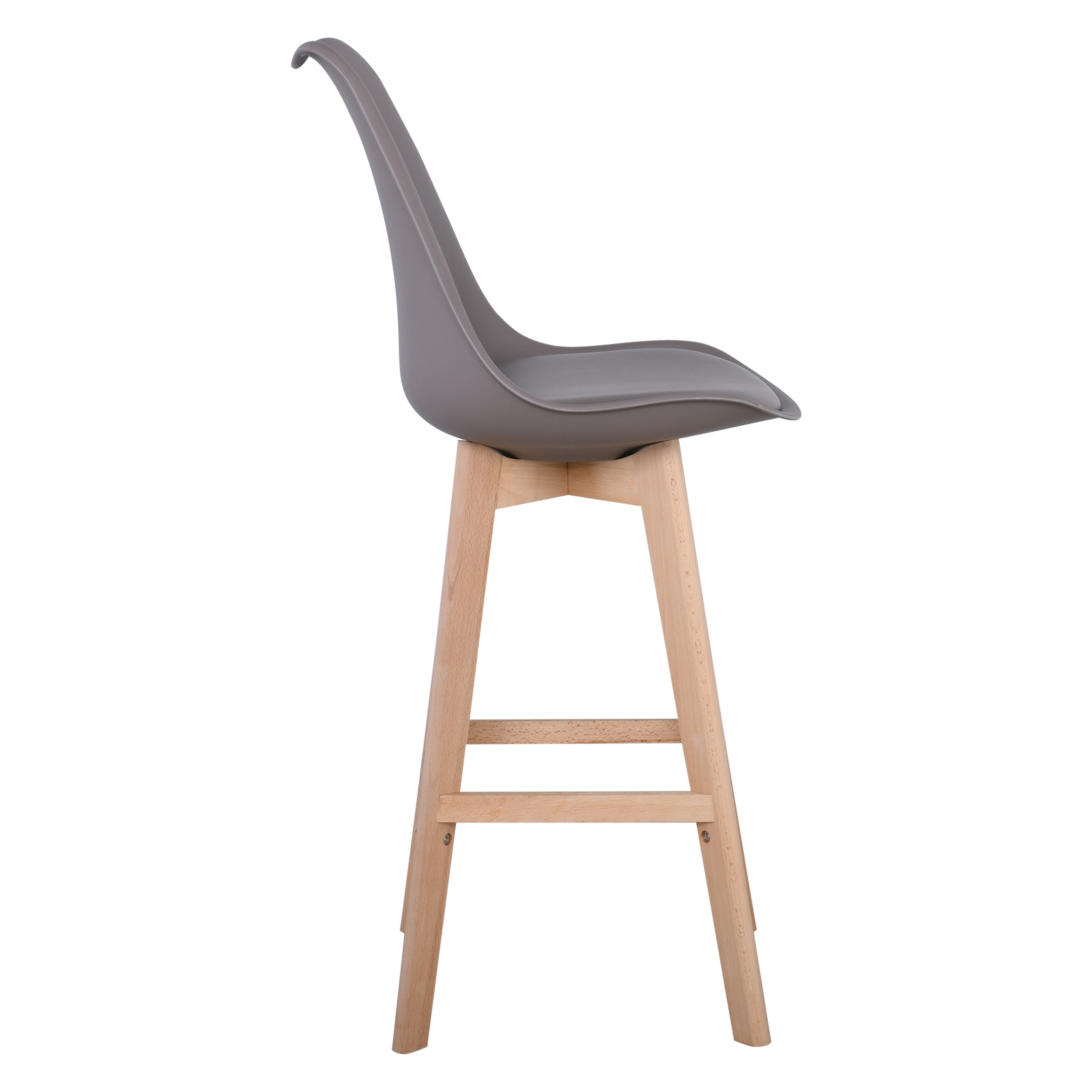 Σκαμπώ BAR (καθ.67cm) Ξύλο / PP SandBeige Μονταρισμένη Ταπετσαρία 4