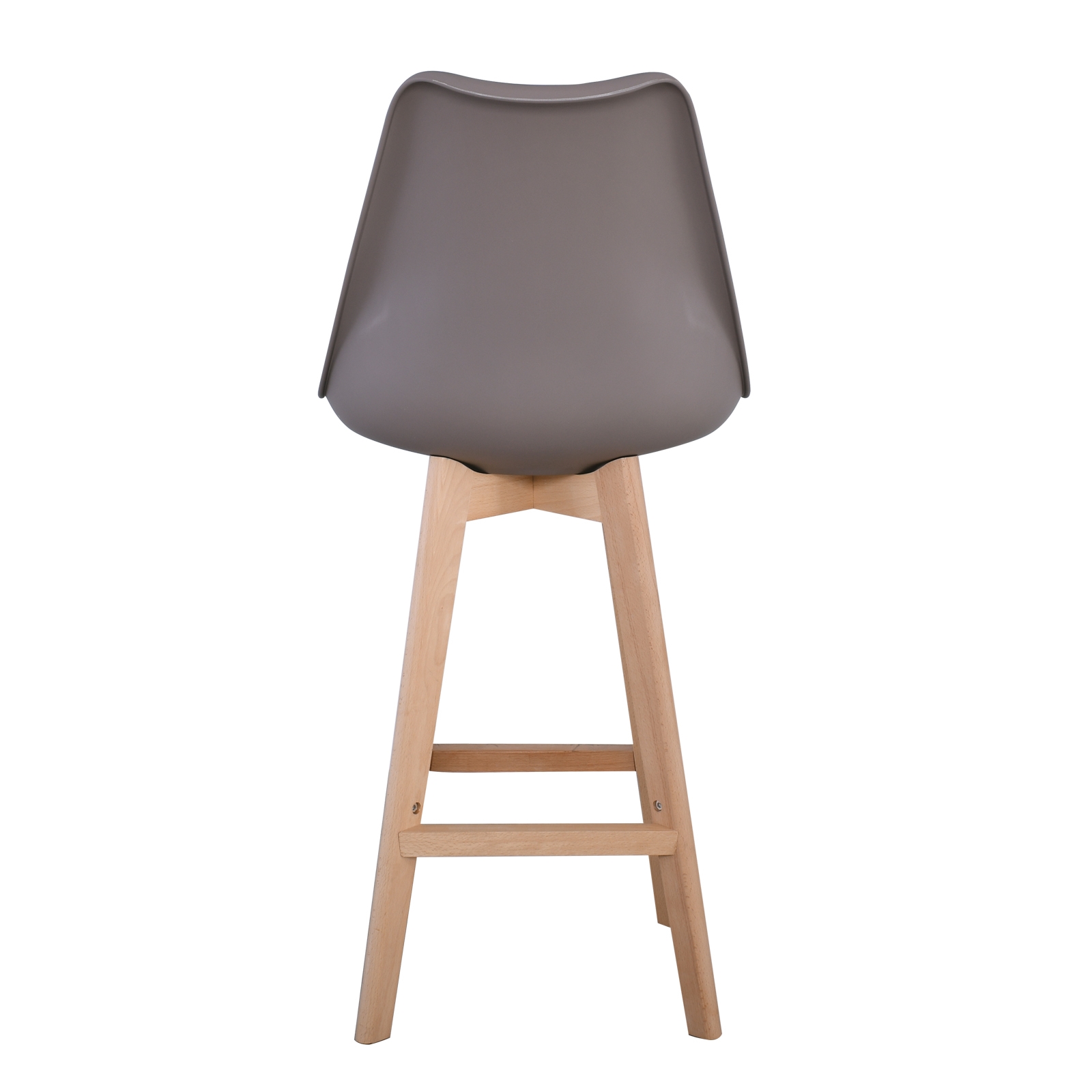 Σκαμπώ BAR (καθ.67cm) Ξύλο / PP SandBeige Μονταρισμένη Ταπετσαρία 5
