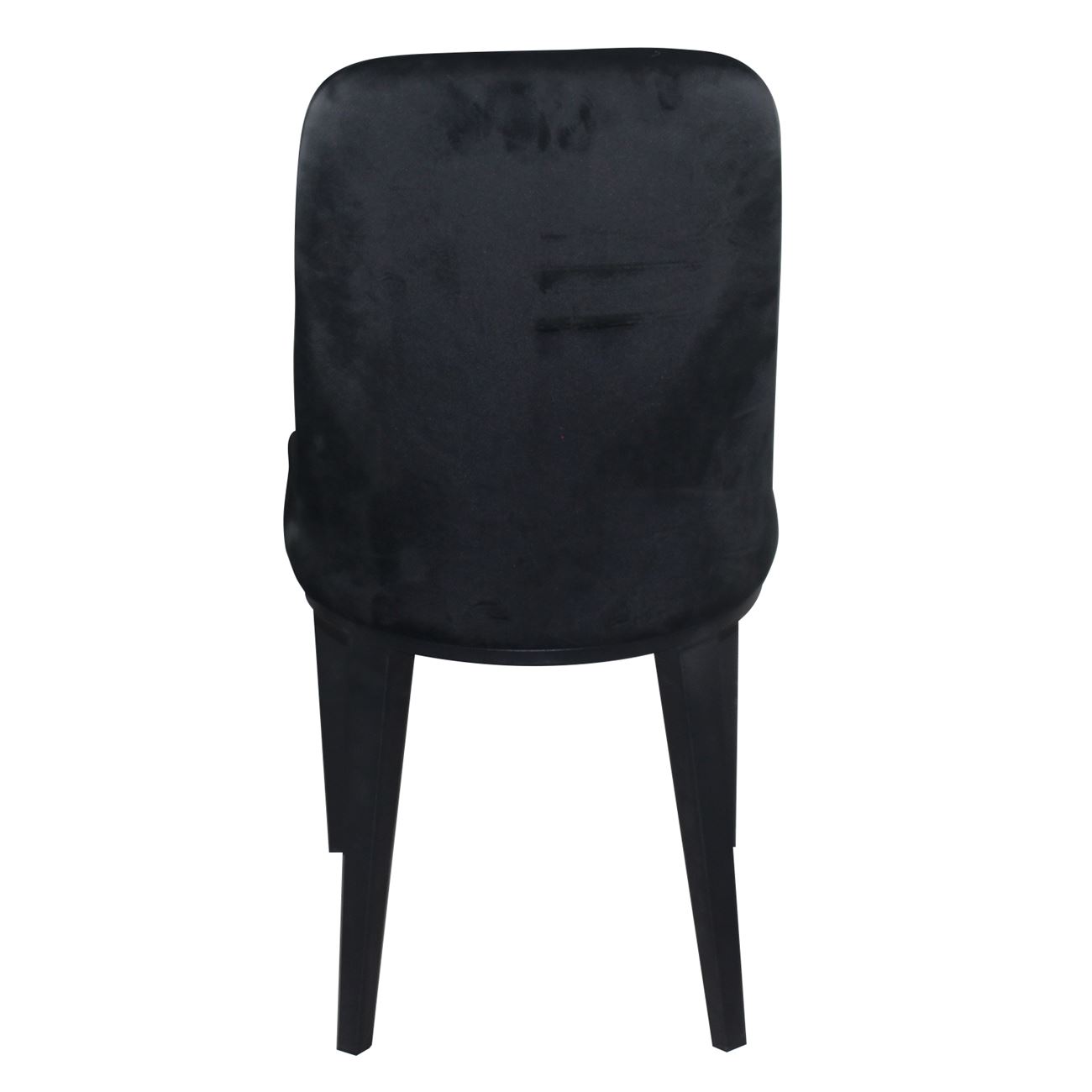 Καρέκλα Τραπεζαρίας Κουζίνας, Μέταλλο Βαφή Μαύρο Ύφασμα Velure Μαύρο 4