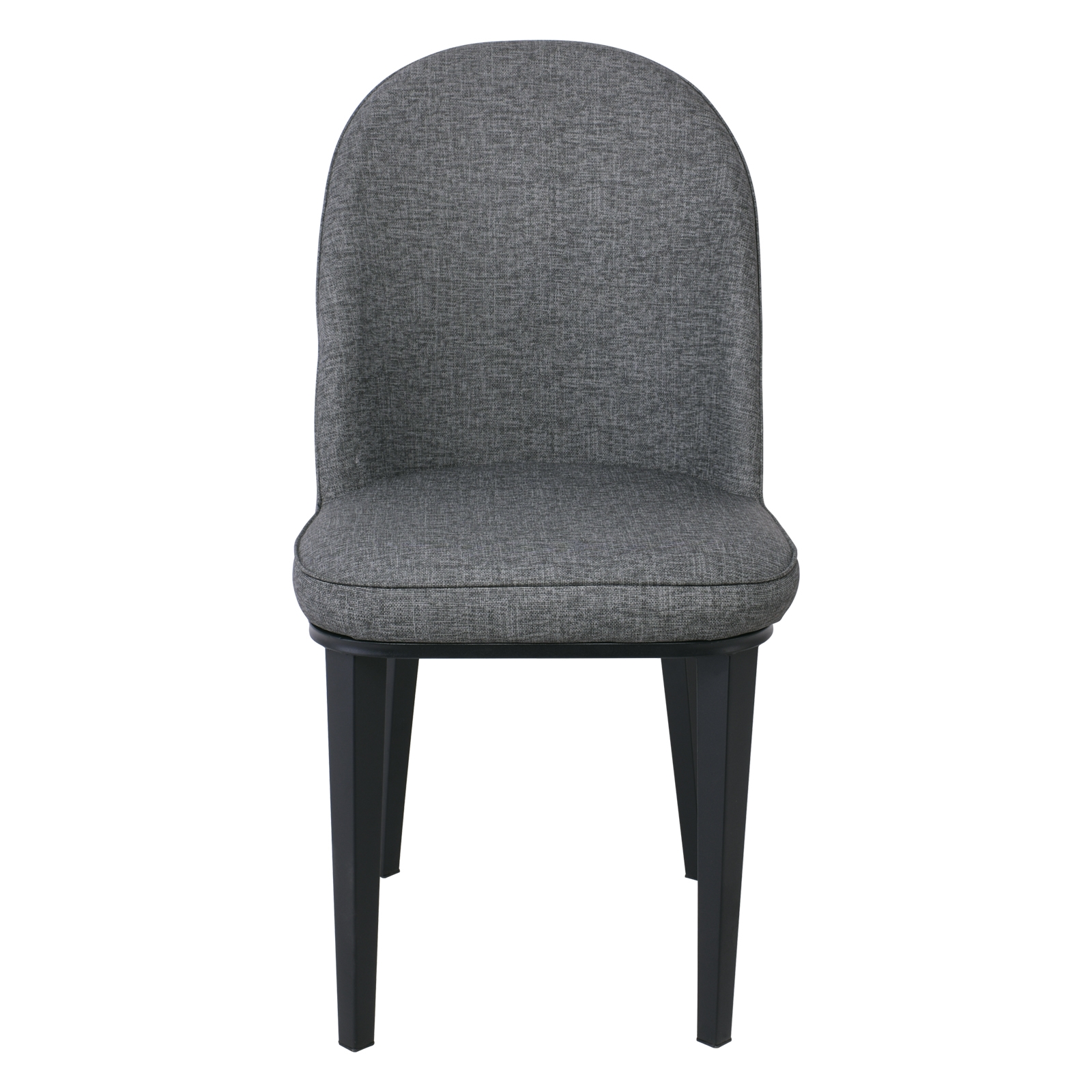 Καρέκλα Τραπεζαρίας Κουζίνας Μέταλλο Βαφή Μαύρο / Linen PU Ανθρακί 3