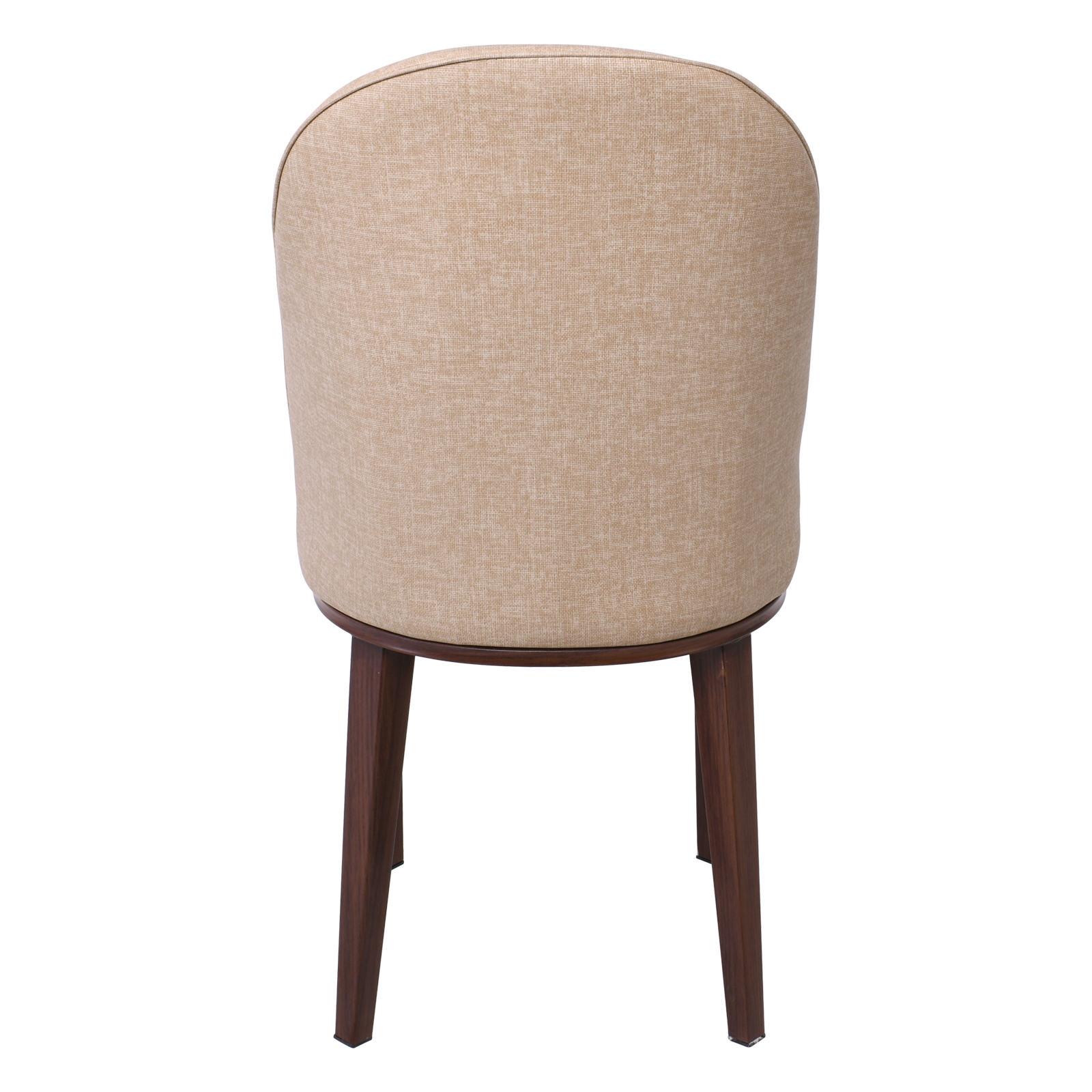 Καρέκλα Τραπεζαρίας Κουζίνας / Μέταλλο Βαφή Καρυδί Linen PU Μπεζ 5