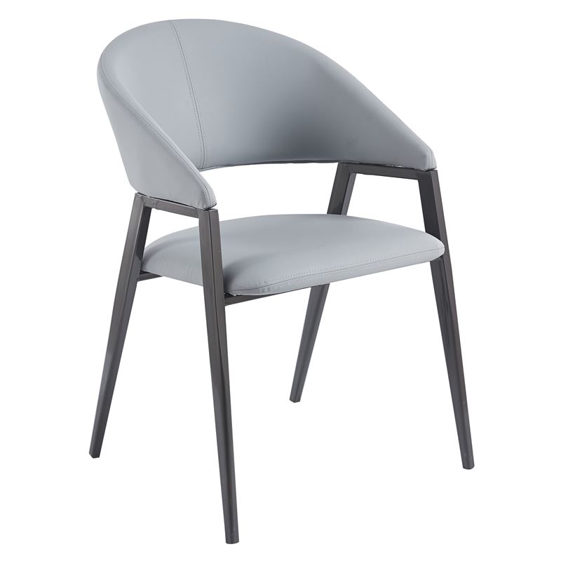 Πολυθρόνα Μέταλλο Βαφή Μαύρο, Pu Γκρι 1