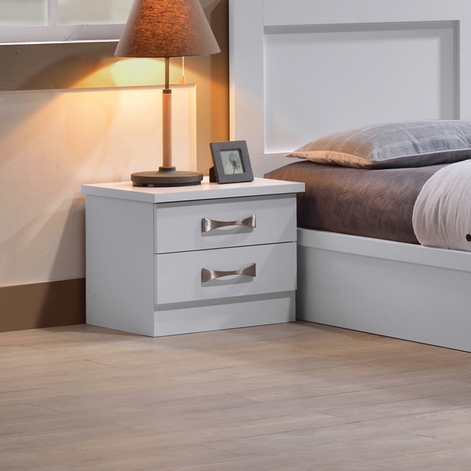 Κομοδίνο με 2 Συρτάρια / Άσπρο 2