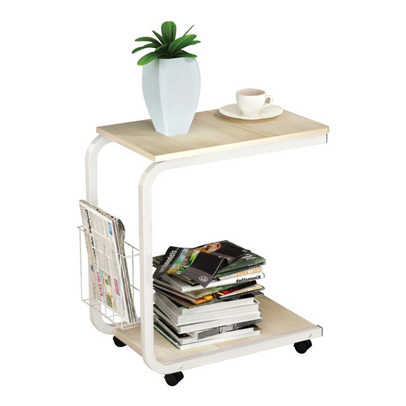 Βοηθητικό Τραπεζάκι Μέταλλο Βαφή Άσπρο / Maple 1