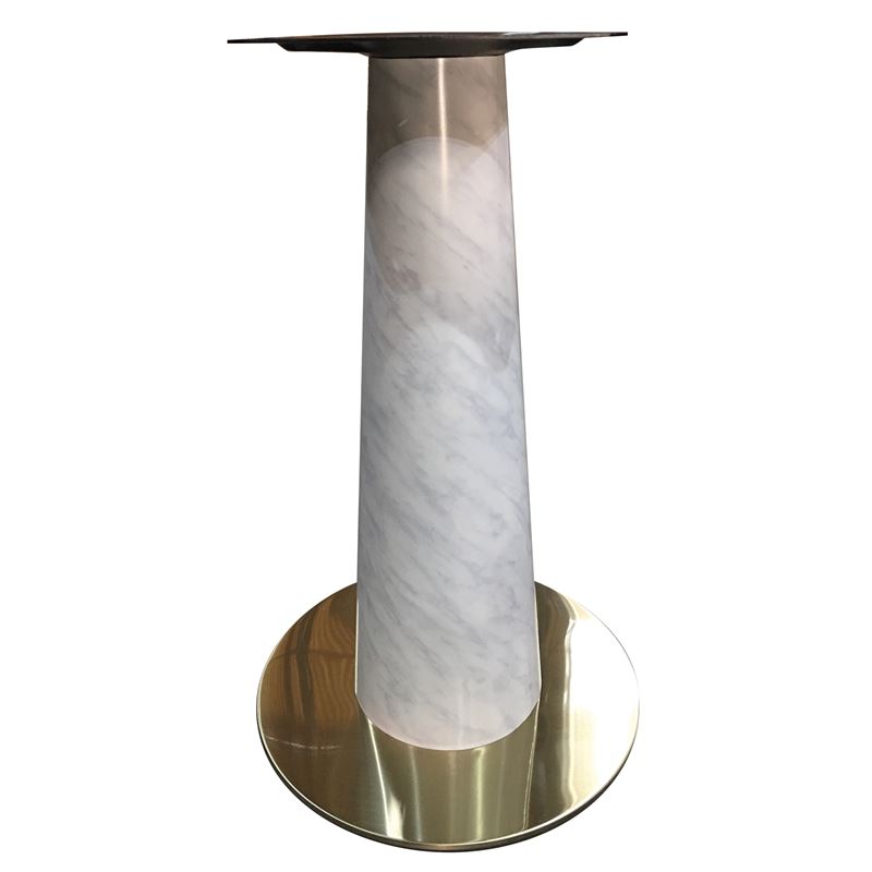 SCOTT βάση τραπεζιού Gold Inox #201 / 20,60 Kg / Κολώνα απόχρωση Μάρμαρο 1