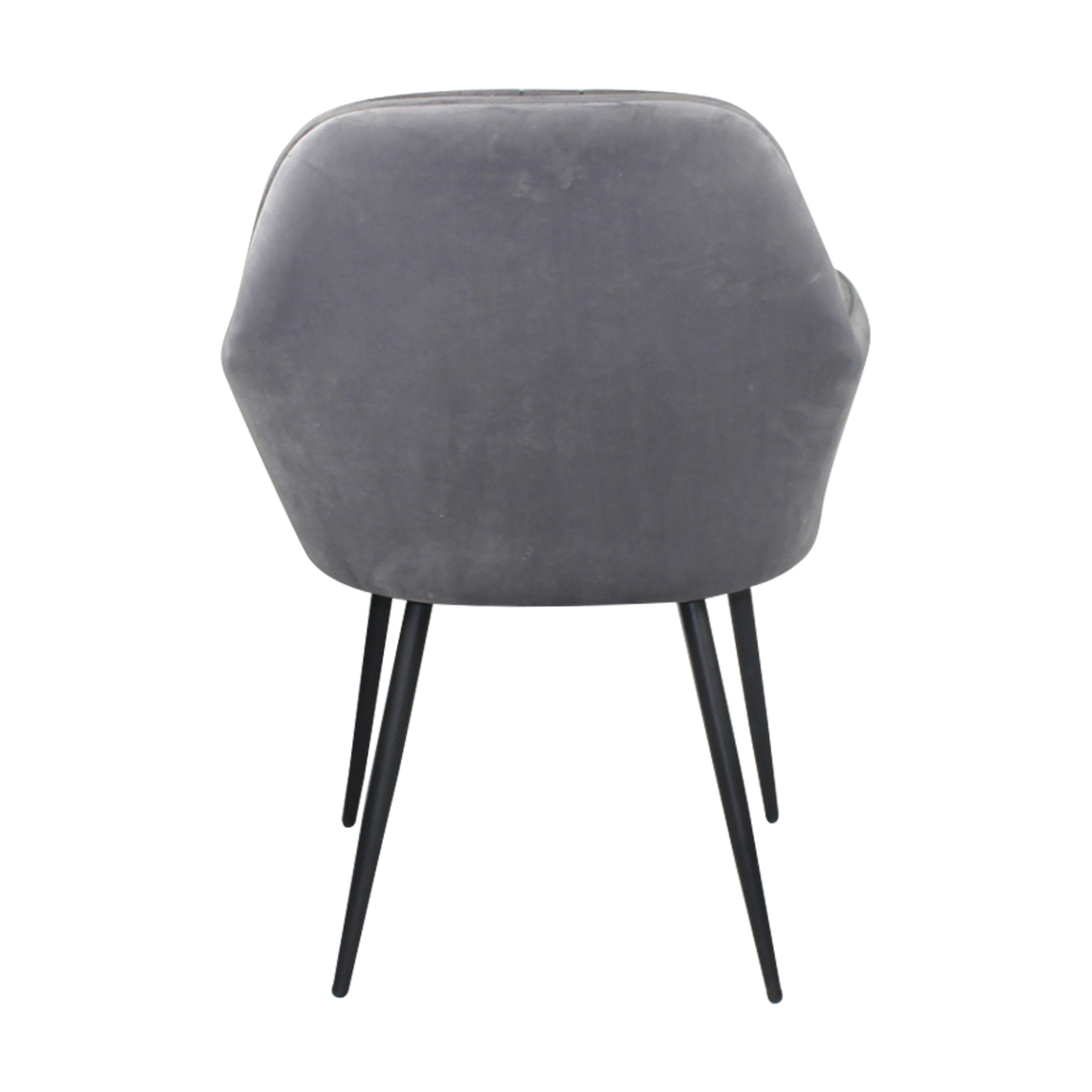 Πολυθρόνα Μέταλλο Βαφή Μαύρο / Ύφασμα Velure Γκρι 5