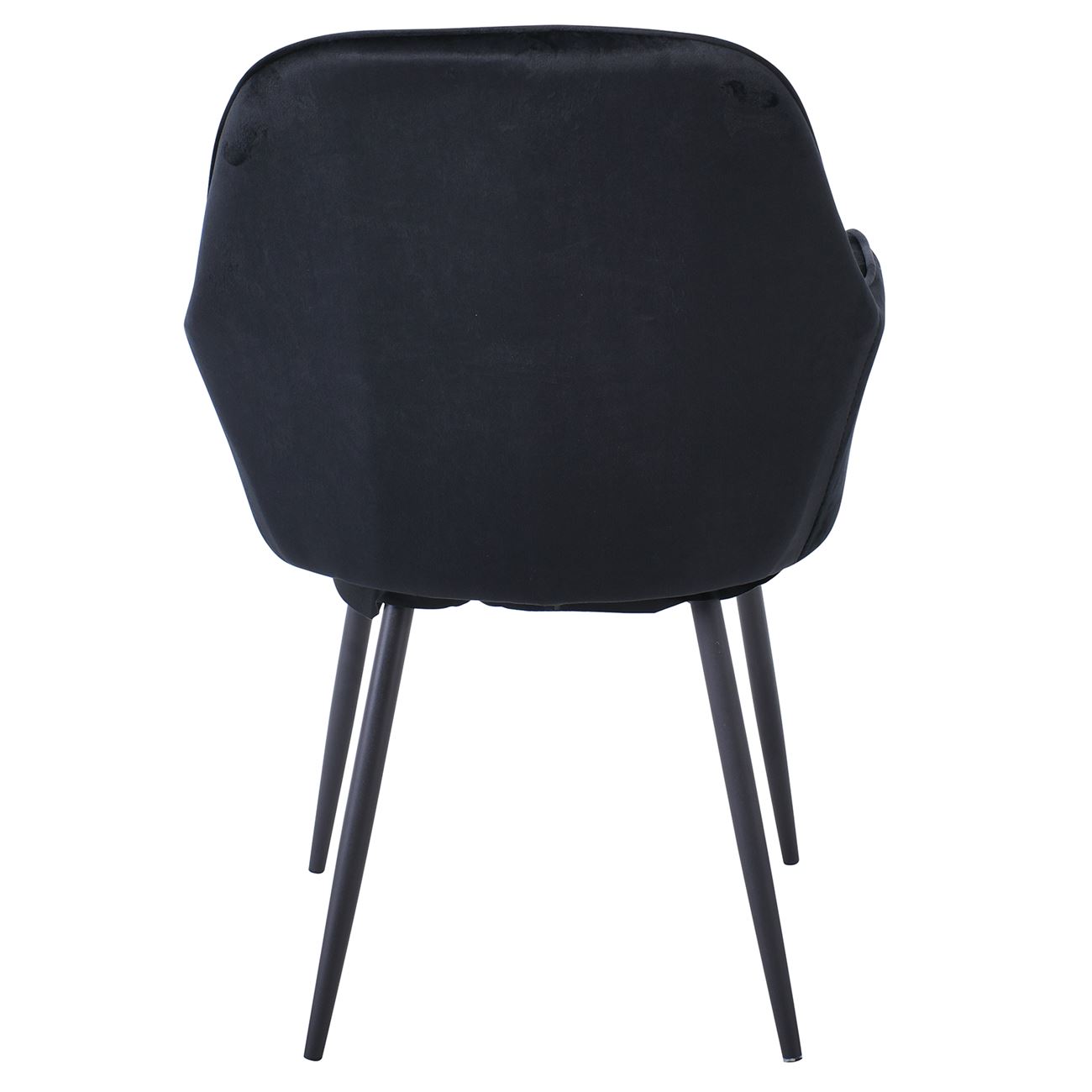 Πολυθρόνα Μέταλλο Βαφή Μαύρο, Ύφασμα Velure, Απόχρωση Μαύρο 4