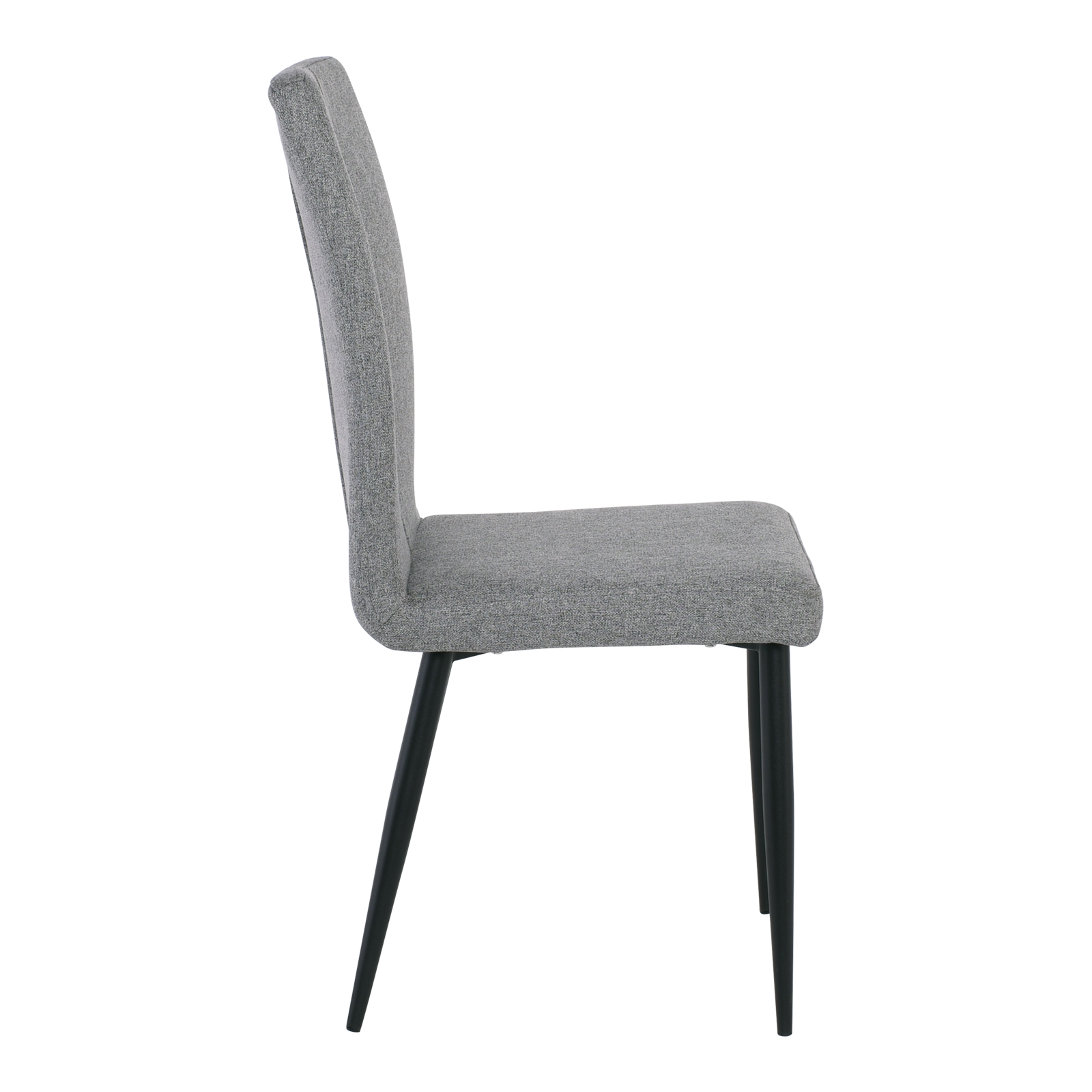 Καρέκλα Tραπεζαρίας Κουζίνας Μέταλλο Βαφή  Μαύρο / Ύφασμα Grey-Brown 4