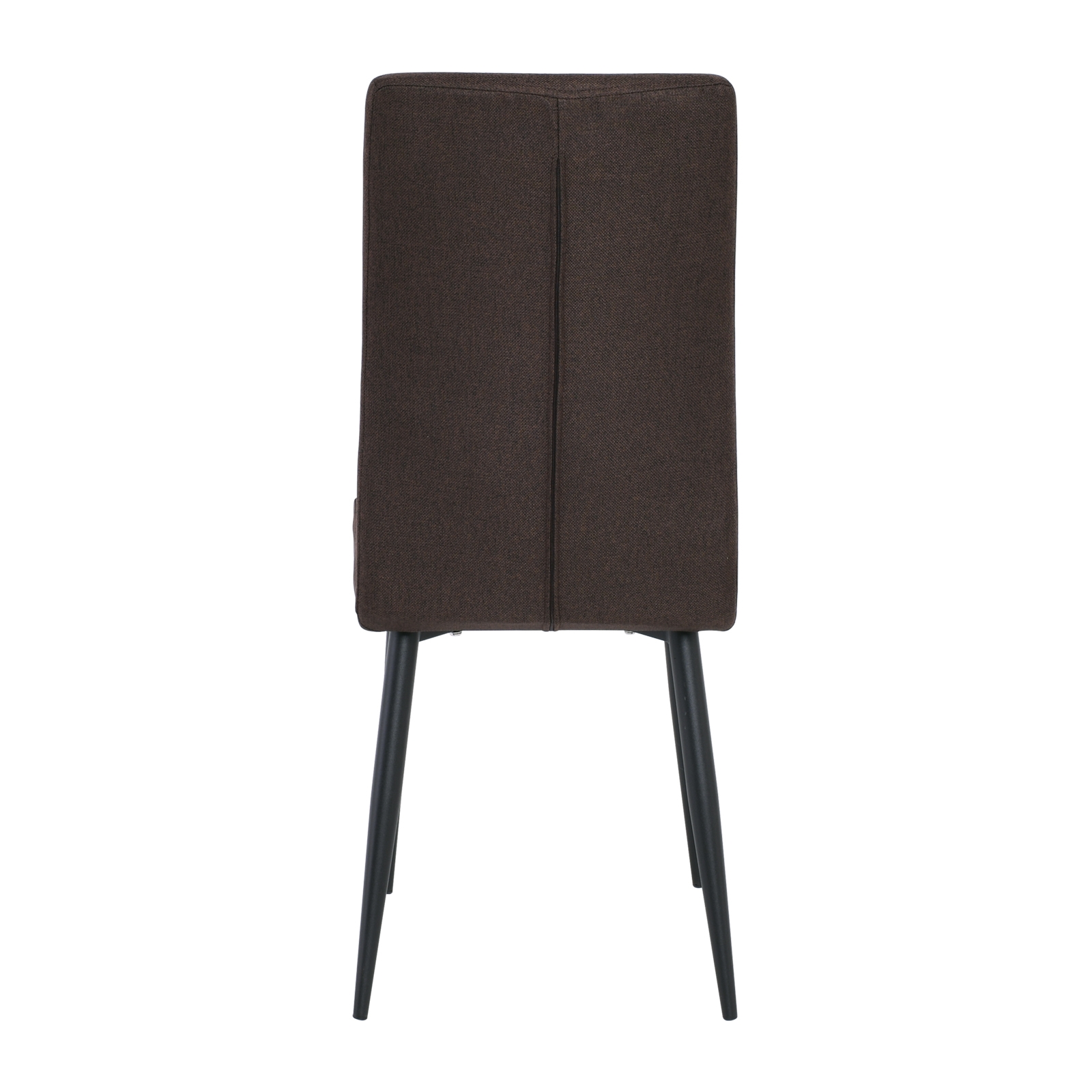 Καρέκλα Tραπεζαρίας Κουζίνας Μέταλλο Βαφή Μαύρο / Ύφασμα Σκούρο Καφέ 5