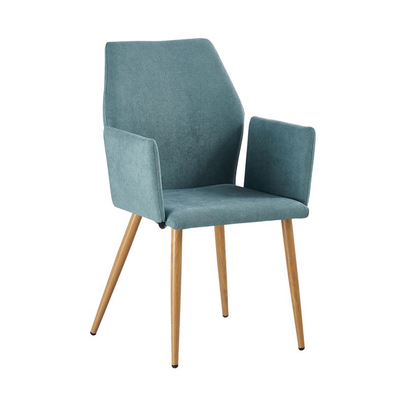 Πολυθρόνα Τραπεζαρίας Κουζίνας Μέταλλο Βαφή Φυσικό / Ύφασμα Βεραμάν 1