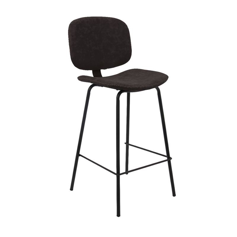 Σκαμπώ Βar Μέταλλο Βαφή Μαύρο - PU Vintage Black 1