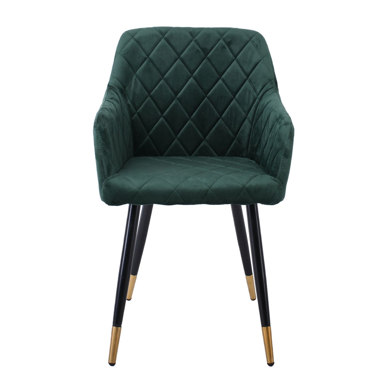 Πολυθρόνα Μέταλλο Βαφή Μαύρο, Ύφασμα Velure, Απόχρωση Forest Green 5