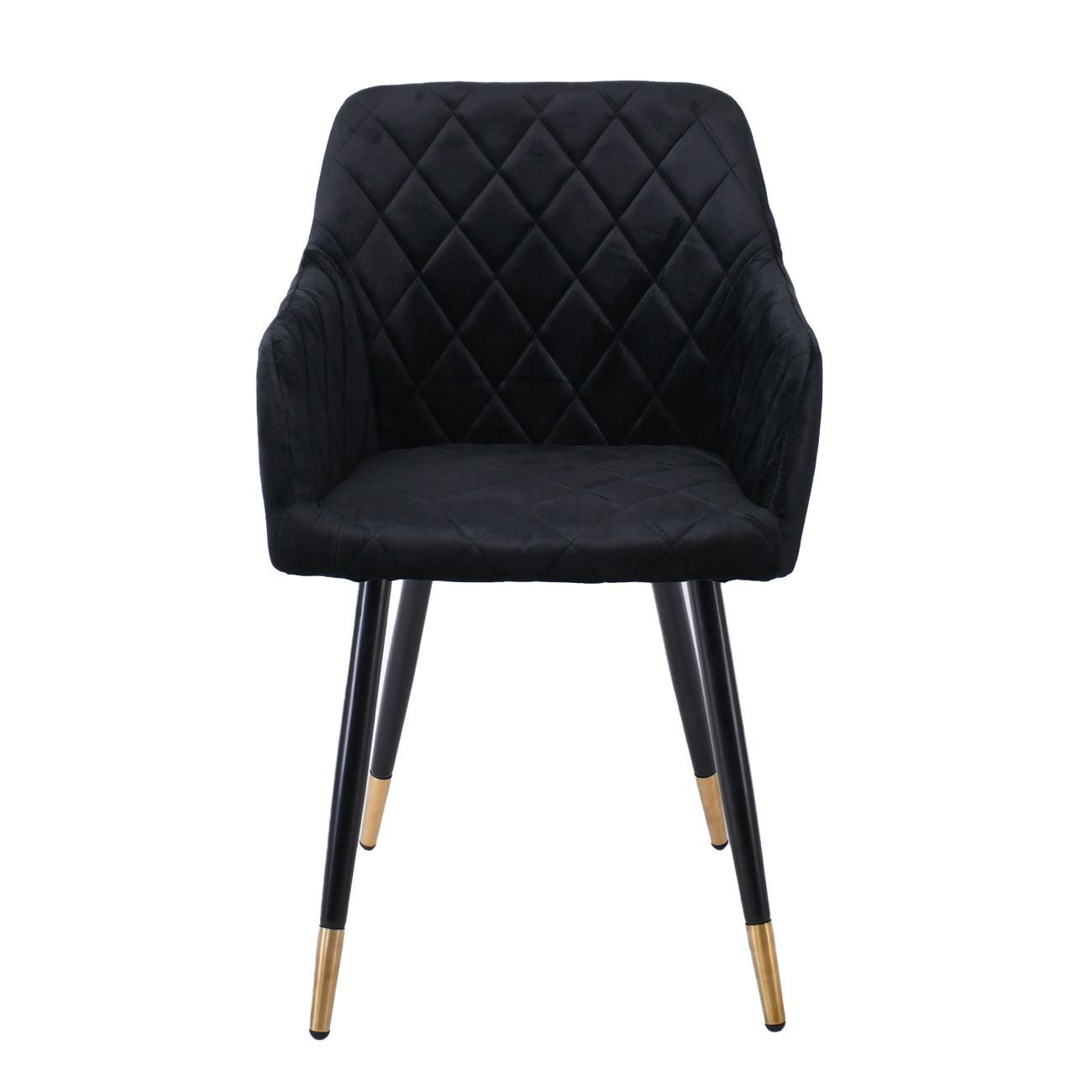 Πολυθρόνα Μέταλλο Βαφή Μαύρο, Ύφασμα Velure, Απόχρωση Μαύρο 5