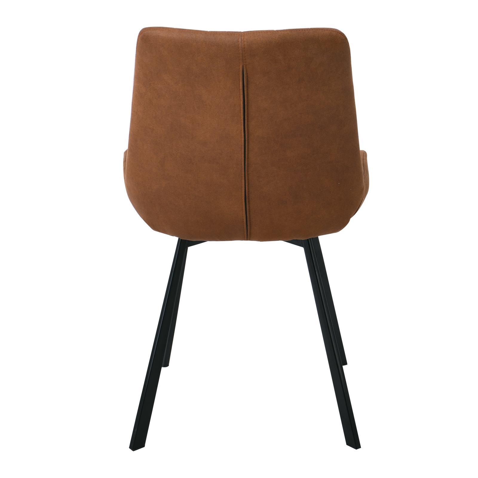 Καρέκλα Tραπεζαρίας Μέταλλο Βαφή Μαύρο / Ύφασμα Suede Καφέ 5