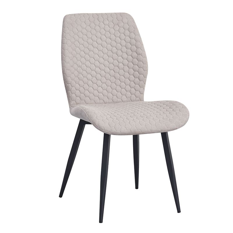 Καρέκλα Τραπεζαρίας Μέταλλο Βαφή Μαύρο, Ύφασμα Sand 1