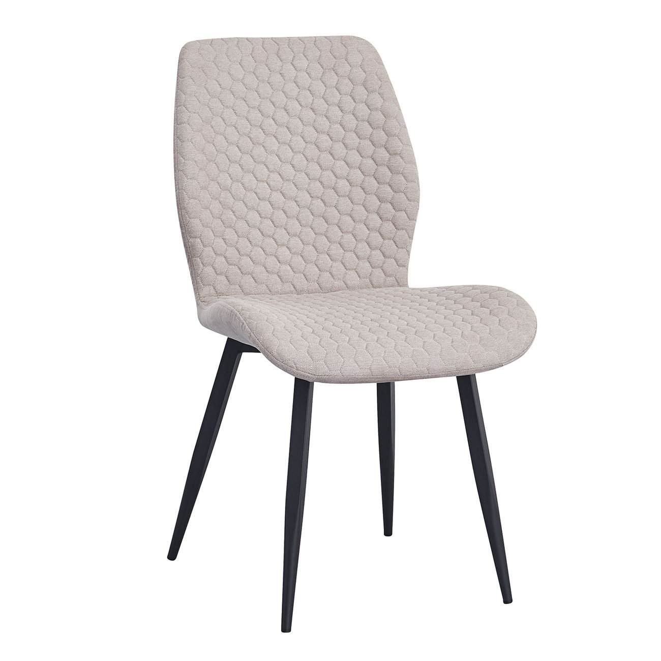 Καρέκλα Τραπεζαρίας Μέταλλο Βαφή Μαύρο, Ύφασμα Sand 2