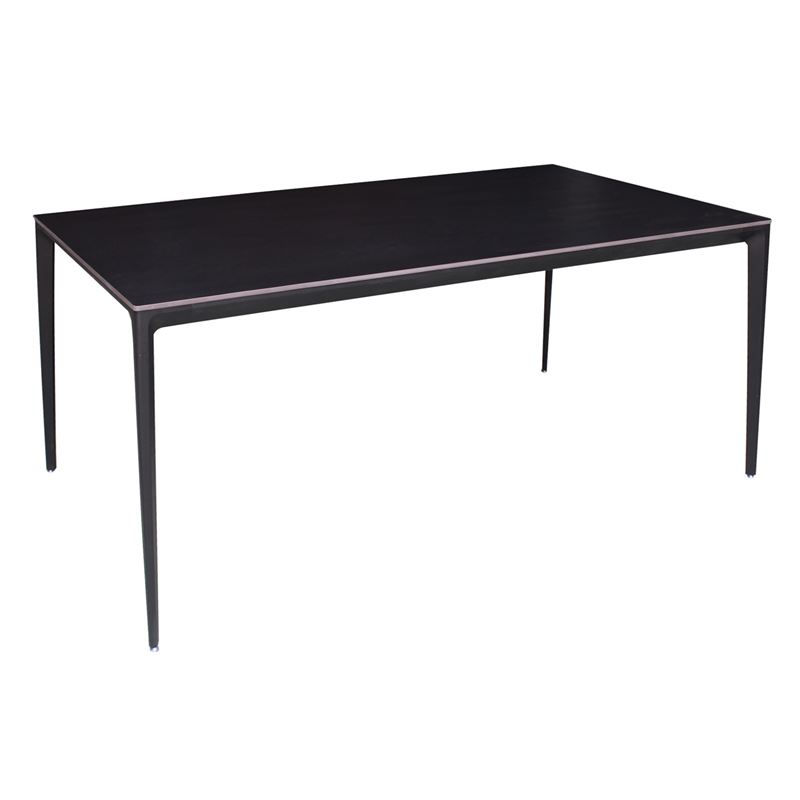 Τραπέζι Τραπεζαρίας - Κουζίνας, Alu Μαύρο, Επιφάνεια Sintered Stone Μαύρο 1