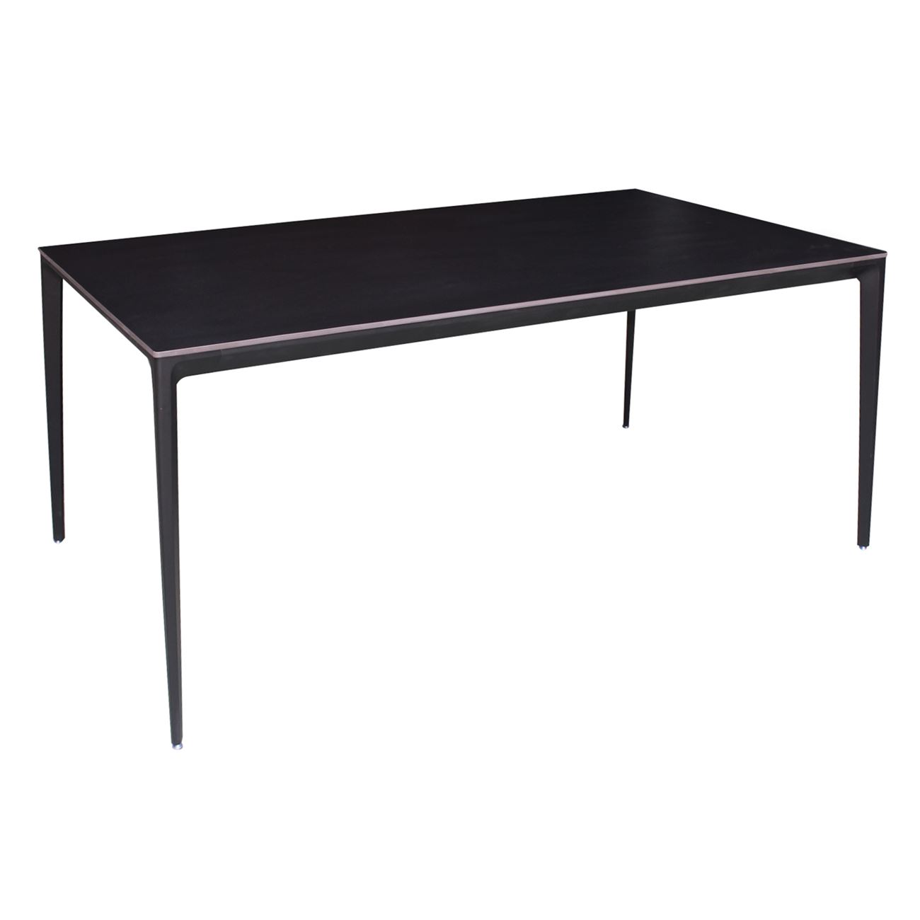 Τραπέζι Τραπεζαρίας - Κουζίνας, Alu Μαύρο, Επιφάνεια Sintered Stone Μαύρο 2