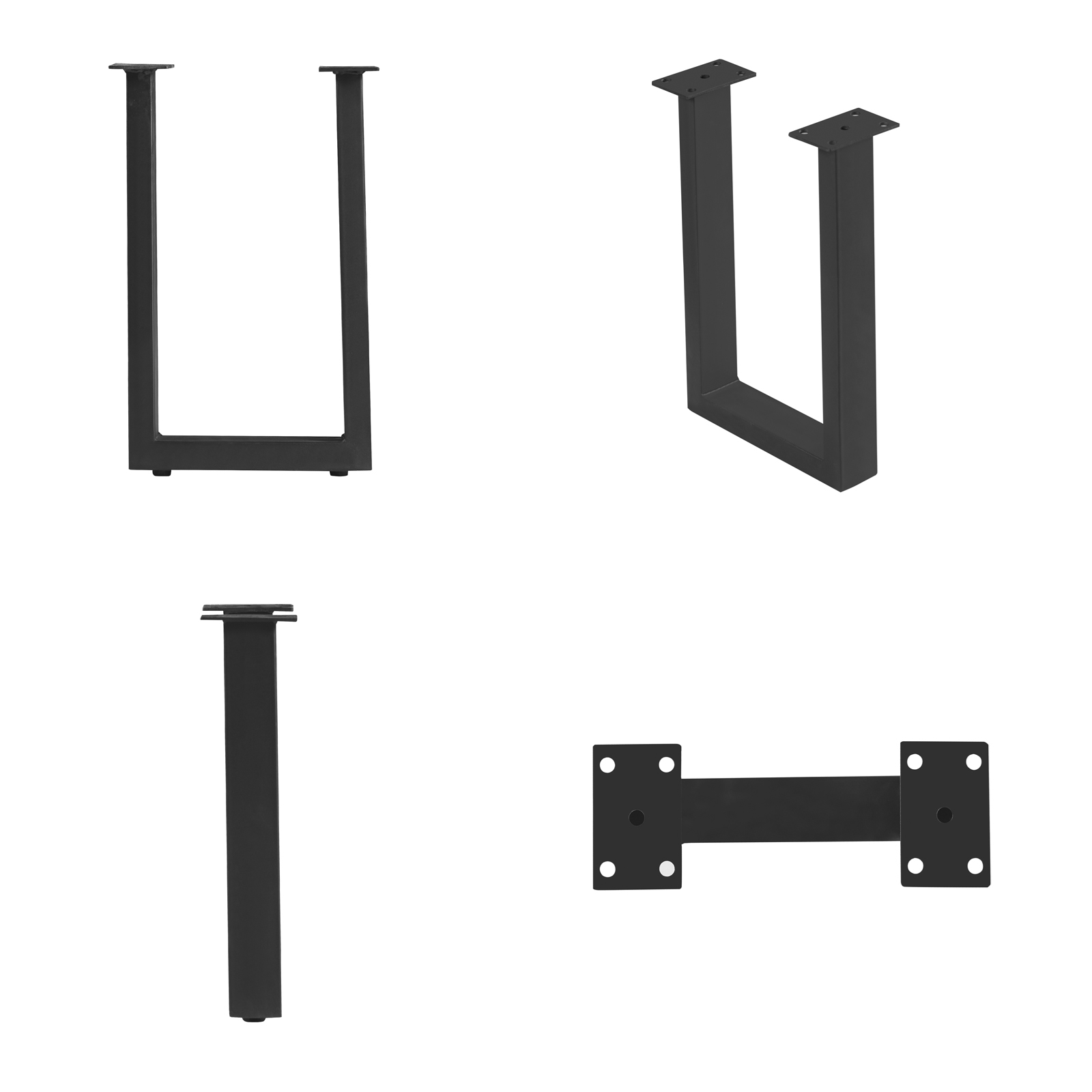 Βάση Set 2 τεμαχίων 27x6 H.43cm για Τραπεζάκι Σαλονιού Μέταλλο Μαύρο 3