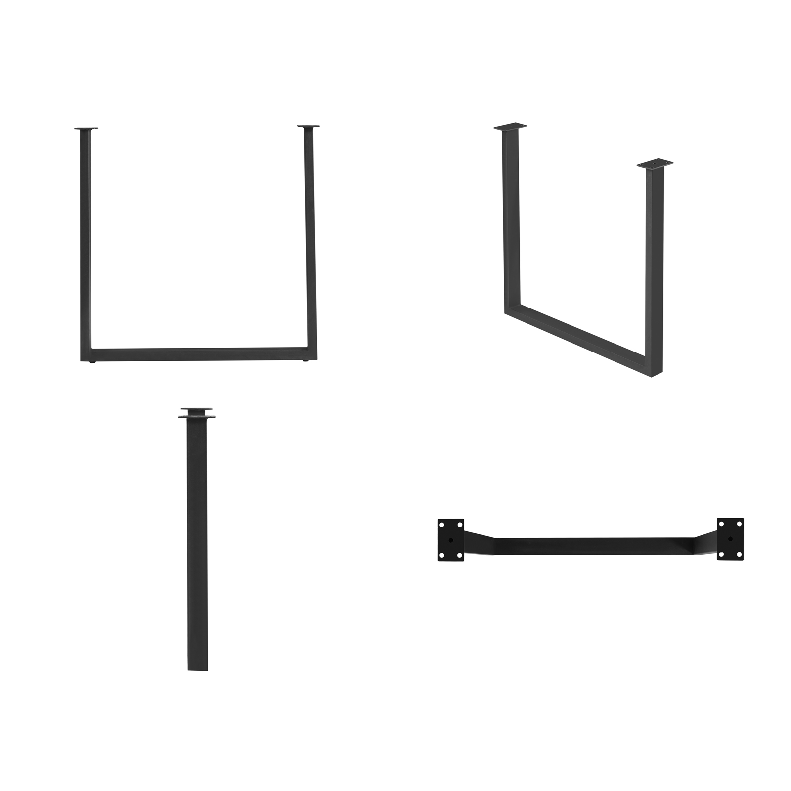 Βάση Τραπεζιού Set 2 τεμαχίων 75x6 H.73cm Μέταλλο Μαύρο 3