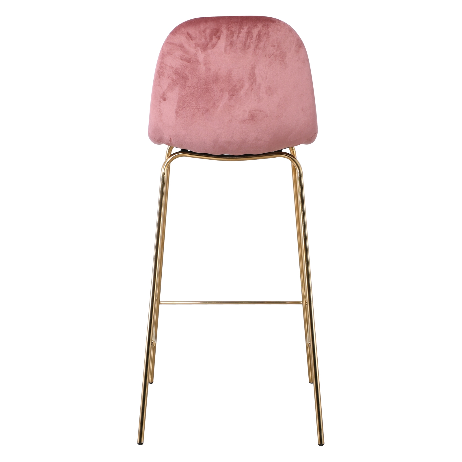 Σκαμπώ BAR Χρώμιο Χρυσό - Velure Antique Pink 5