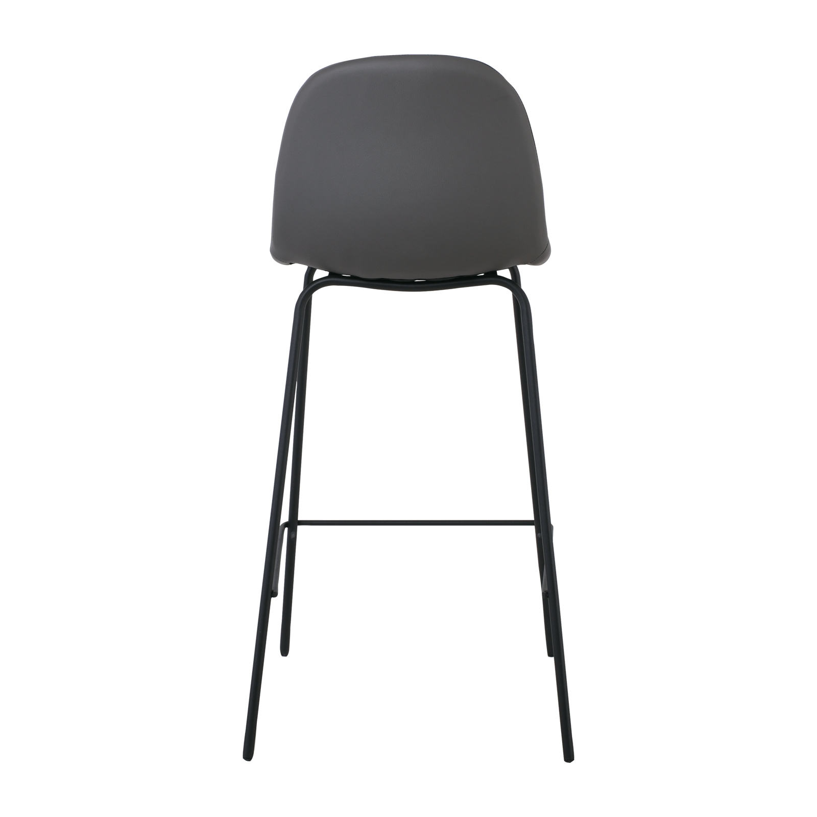 Σκαμπώ BAR (καθ.67cm) Μέταλλο Βαφή Μαύρο - Pvc Γκρι 5