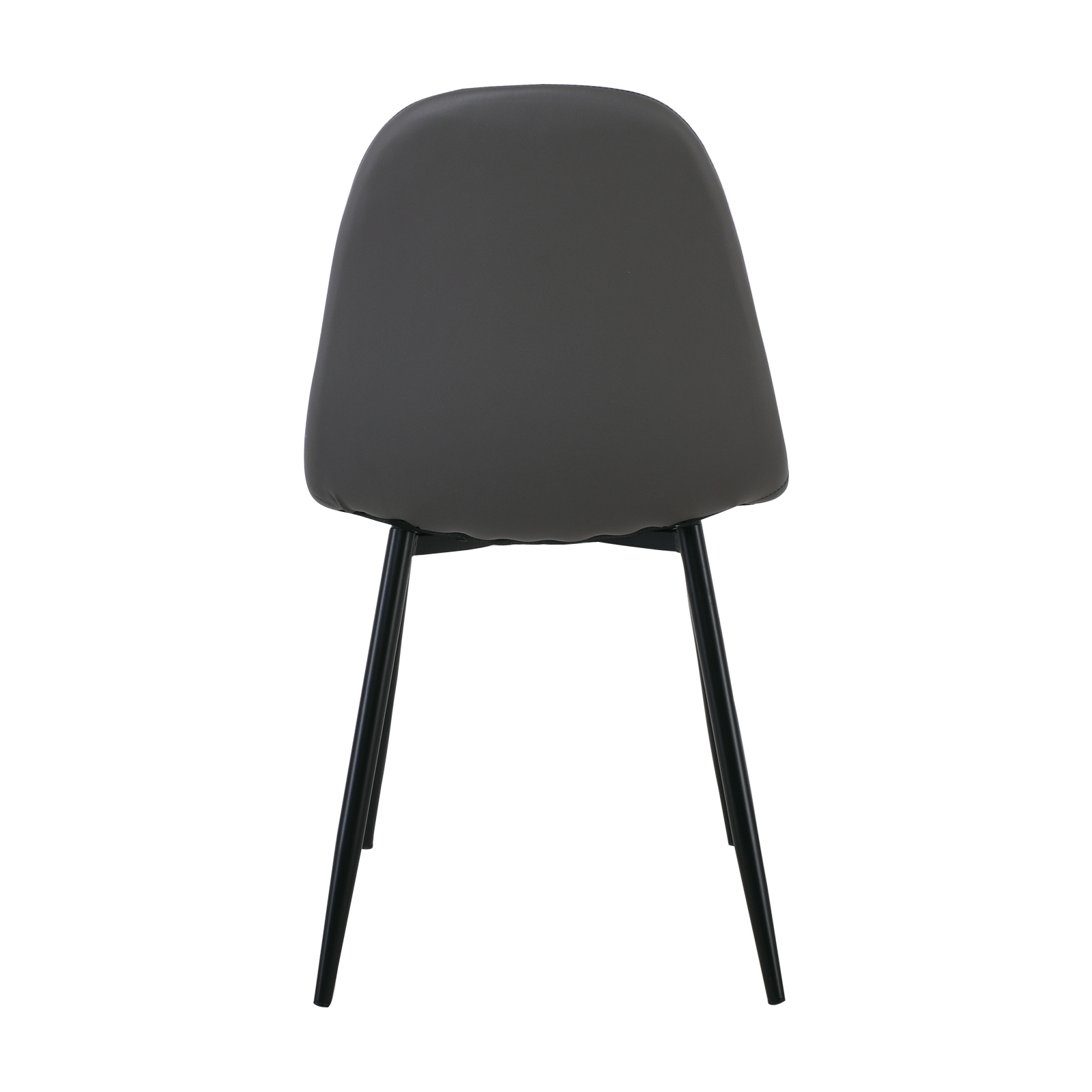 Καρέκλα Μέταλλο Βαφή Μαύρο - Pvc Γκρι 5