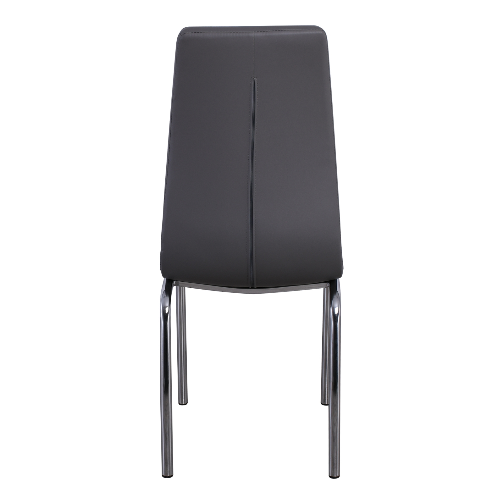 Καρέκλα Tραπεζαρίας Κουζίνας Μέταλλο Βαφή Χρώμιο / PU Γκρι 5