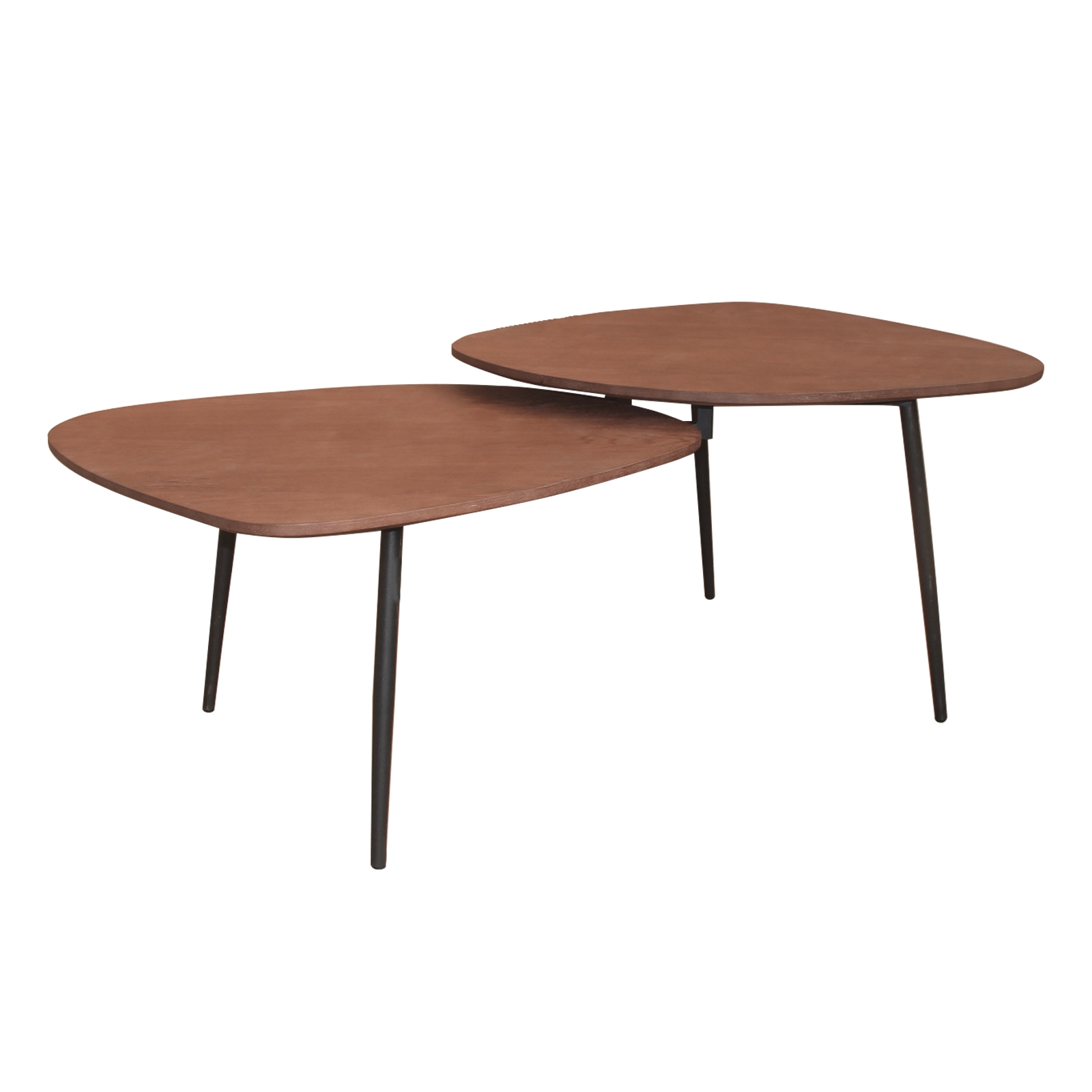 Τραπεζάκι Σαλονιού Καθιστικού - Μέταλλο Βαφή Μαύρο - Καρυδί 2