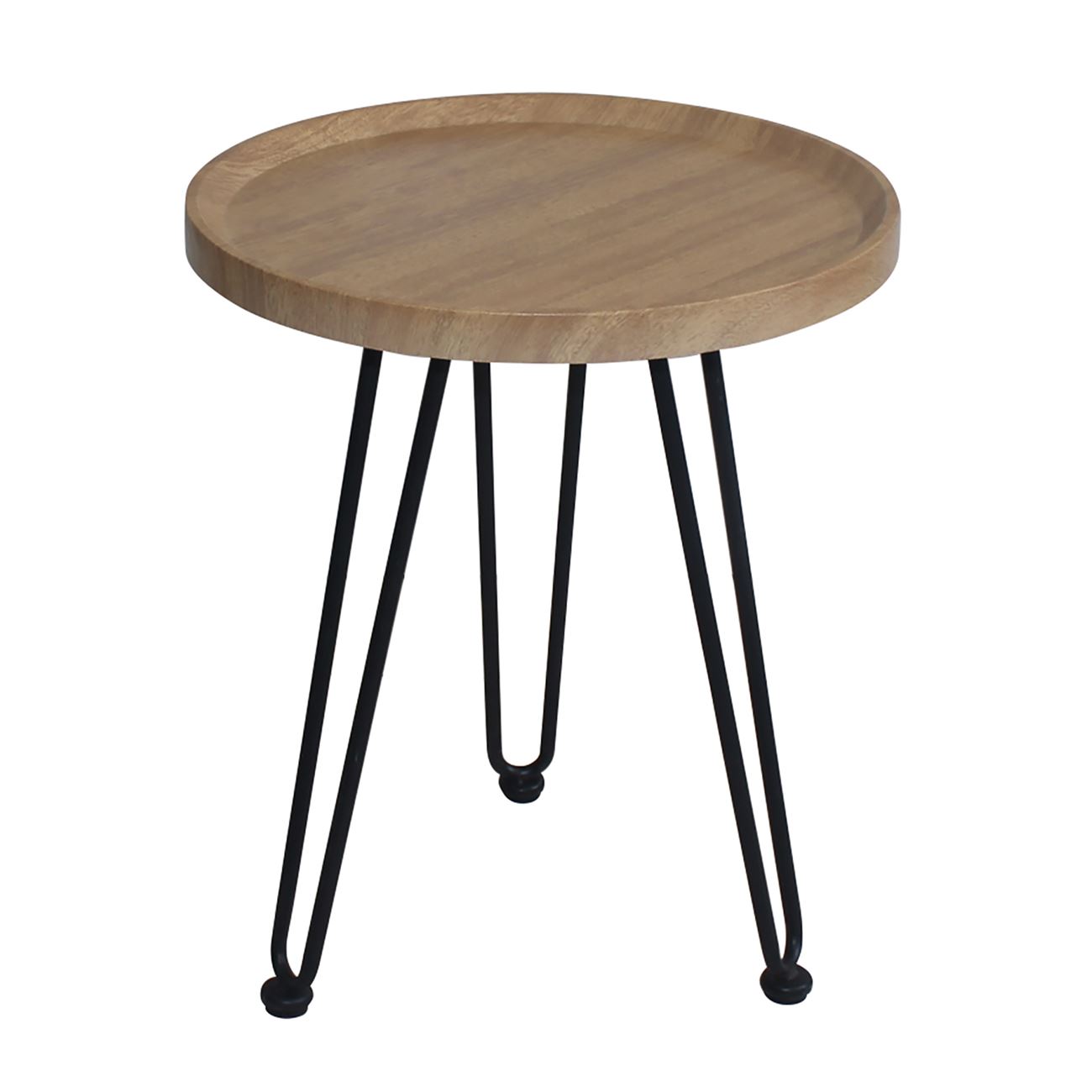 MATRIX Τραπεζάκι Σαλονιού Καθιστικού, Μέταλλο Βαφή Μαύρο, Ξύλο Φυσικό 2