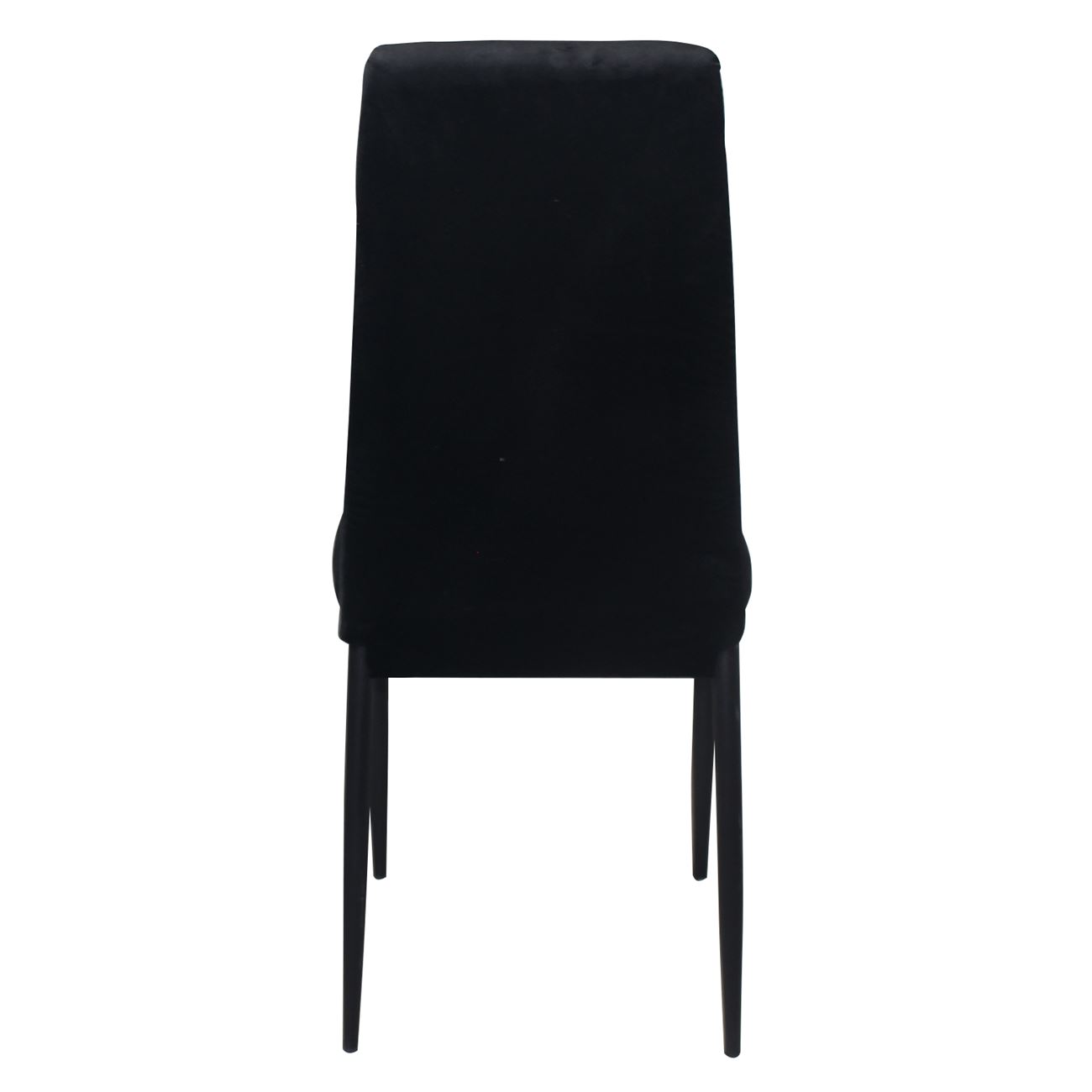 Καρέκλα Τραπεζαρίας Κουζίνας, Μέταλλο Βαφή Μαύρο Ύφασμα Velure Μαύρο (Συσκ.6) 4