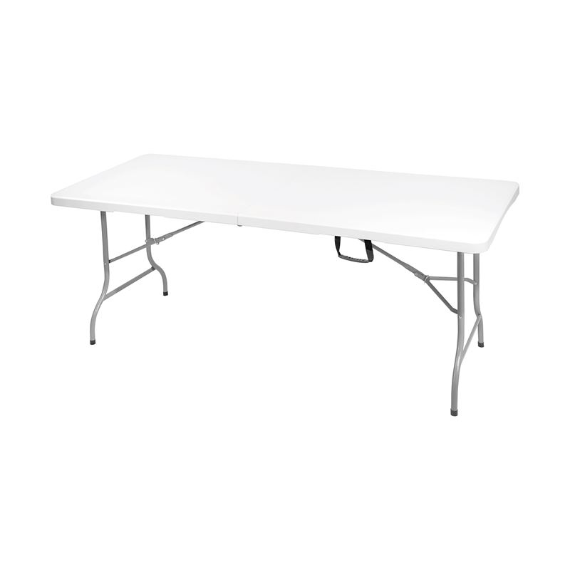 Τραπέζι  Συνεδρίου - Catering Πτυσσόμενο (Βαλίτσα), HDPE Άσπρο, Μέταλλο Βαφή Γκρι 1