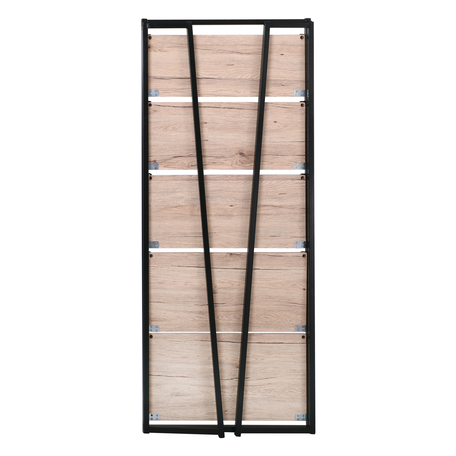 Ραφιέρα Πτυσσόμενη Μέταλλο Βαφή Μαύρο / Sonoma 3