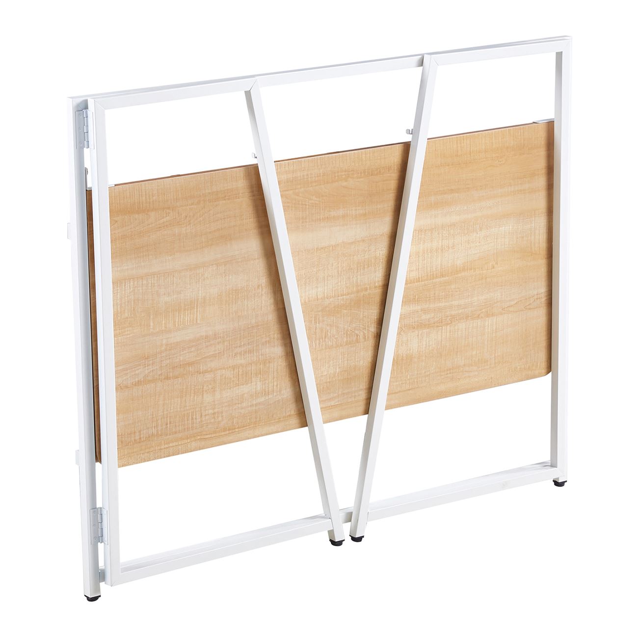 Γραφείο Η/Υ Πτυσσόμενο, Μέταλλο Βαφή Άσπρο, Melamine Απόχρωση Sonoma 3