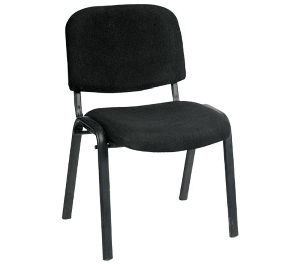 Kαρέκλα Γραφείου Eπισκέπτη Μέταλλο Μαύρο / Ύφασμα Μαύρο 1