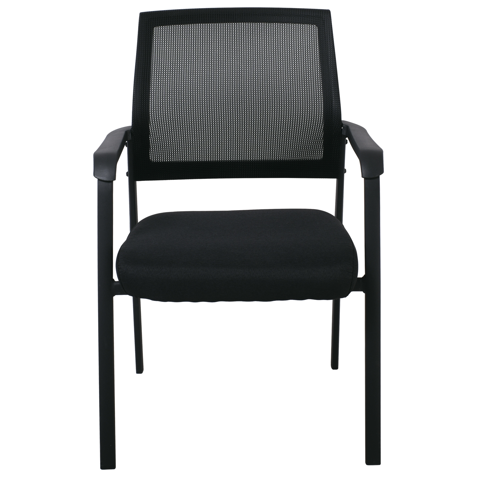 Πολυθρόνα Γραφείου Επισκέπτη Μέταλλο Βαφή Μαύρο Ύφασμα Μαύρο 3