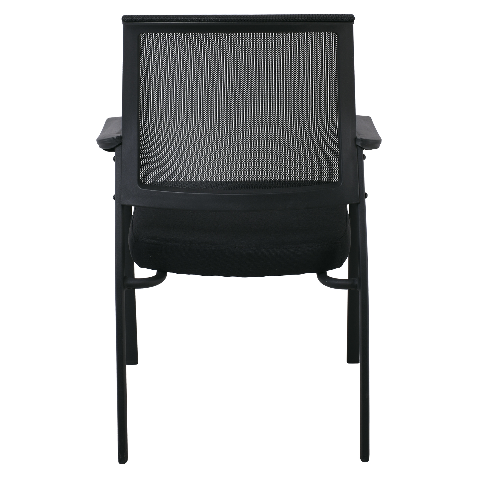 Πολυθρόνα Γραφείου Επισκέπτη Μέταλλο Βαφή Μαύρο Ύφασμα Μαύρο 5