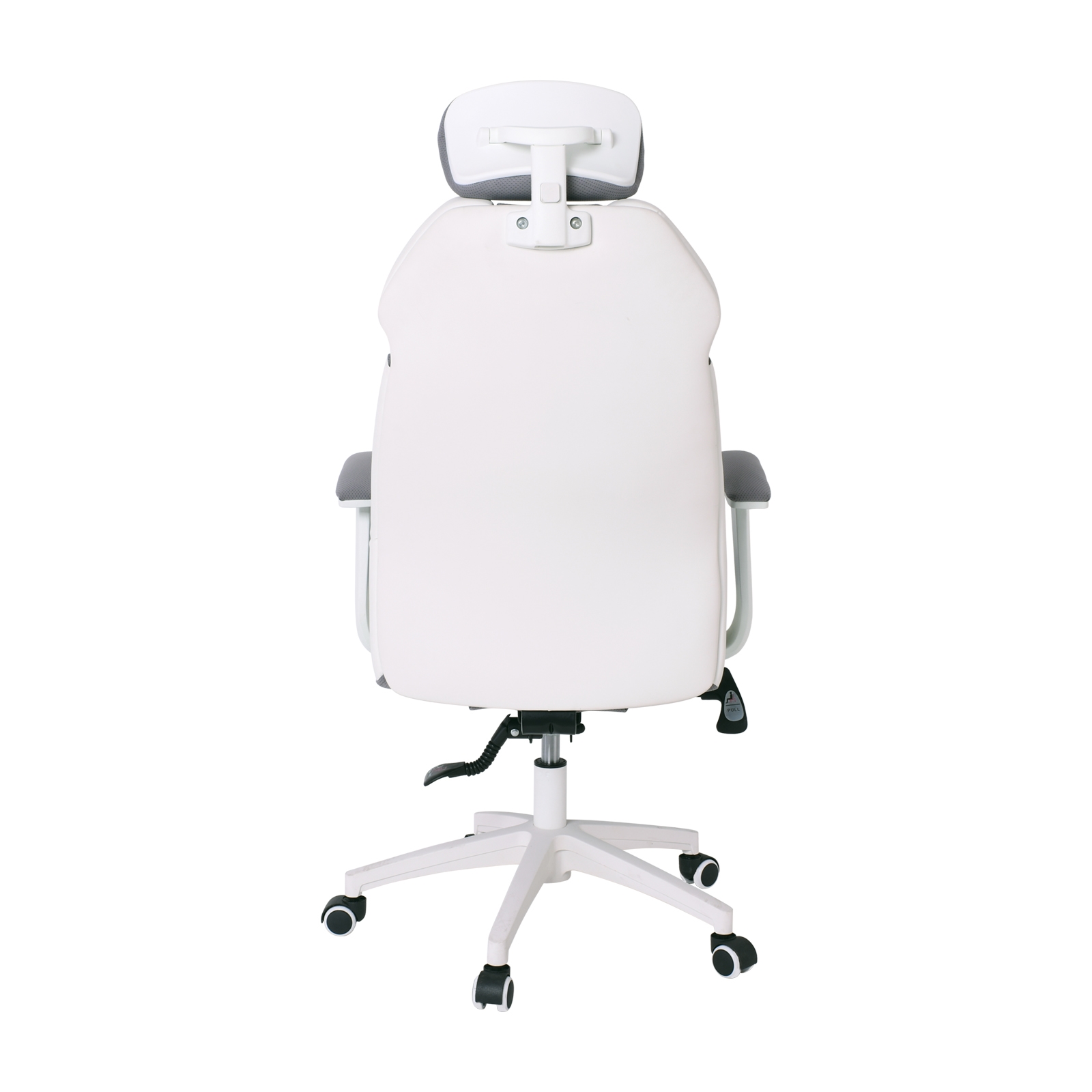 Πολυθρόνα Γραφείου Διευθυντή Microfiber Γκρι / PU Άσπρο 5