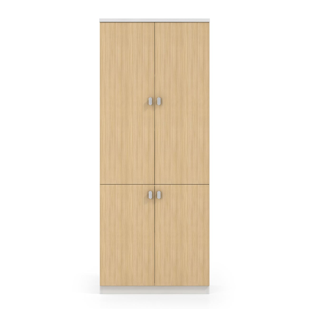 Ντουλάπα Γραφείου, Δίφυλλο, Απόχρωση Beech -Άσπρο 3