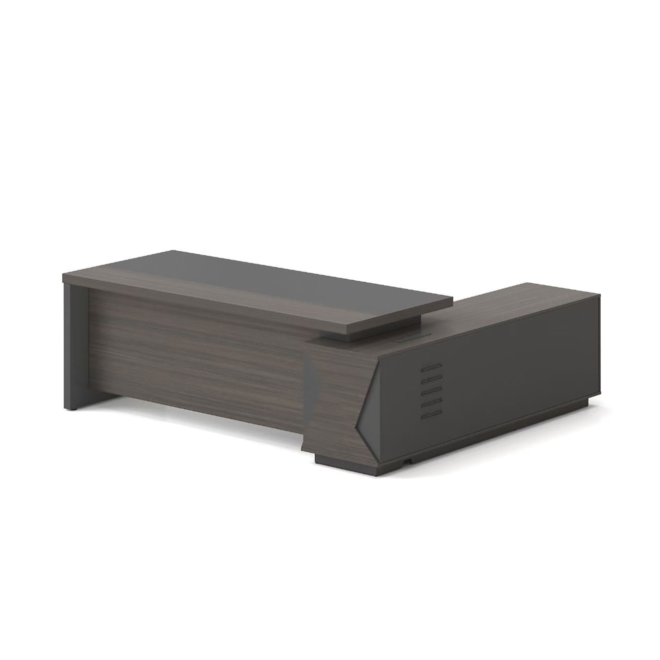 Γραφείο Αριστερή Γωνία, Απόχρωση Grey Walnut 3