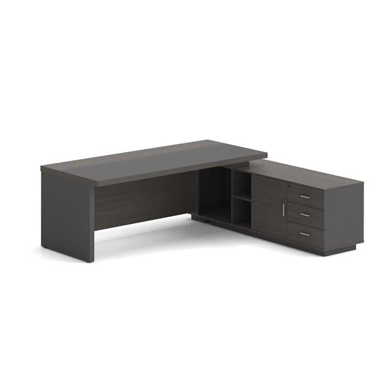 Γραφείο Δεξιά Γωνία, Απόχρωση Grey Walnut 1