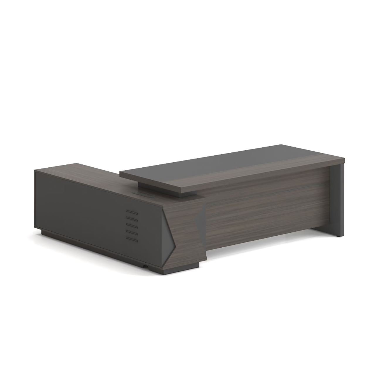 Γραφείο Δεξιά Γωνία, Απόχρωση Grey Walnut 3