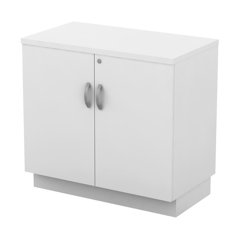 ΝΤΟΥΛΑΠΙ Χαμηλό Γραφείου Δίφυλλο με 2 Ράφια, Απόχρωση Άσπρο 1