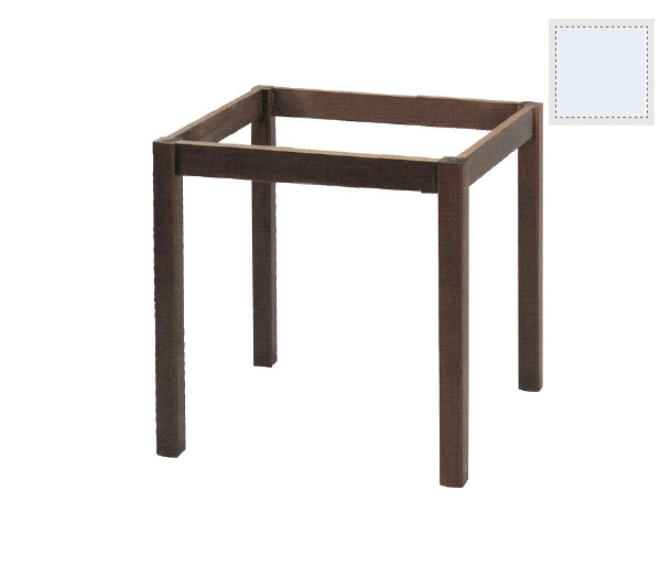 Πόδι Τραπεζιού Λυόμενο/Εμποτισμός Λάκα Άσπρο 2